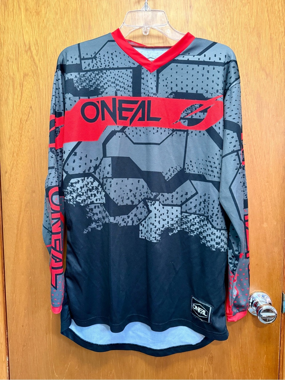 O'NEAL Boy's Red and Gray Long-Sleeve Jersey